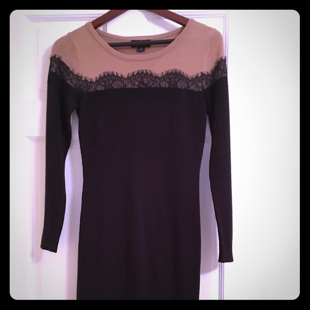 AB Studio women’s camel blk sweater dress XS